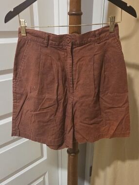 Women's High-Waist Shorts in Rust